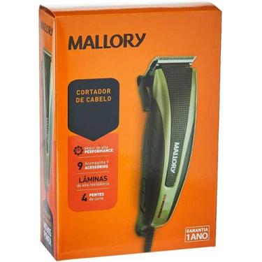 Imagem de Maquina de cortar cabelo mallory 10w c/ 4 pentes de corte, 110V