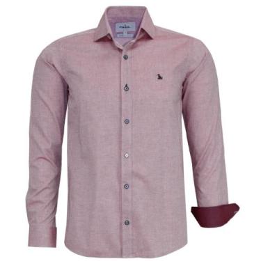 Imagem de Camisa Social Masculina Amil Manga Longa Slim Sem Bolso 100% Algodão 1