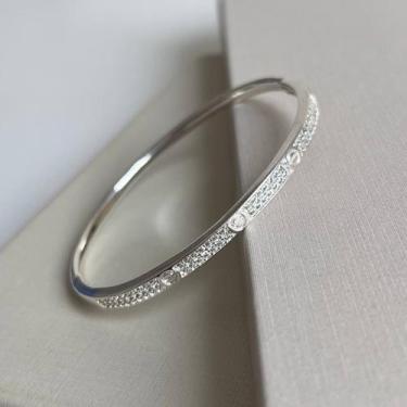 Imagem de Bracelete Love Cravejado - Maria Pinho, Prata, 18