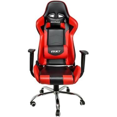 Imagem de Cadeira Gamer Mx7 Giratória Preto/Vermelho - Mgch-002/Rd - MYMAX