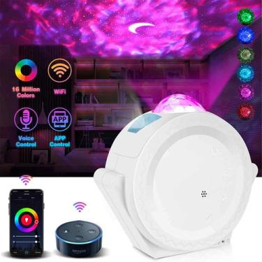 Imagem de Projetor Led Noturno Galáxia Wifi APP remoto Branco - RPC