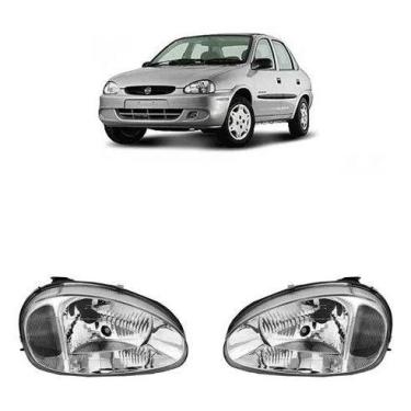 Imagem de Farol Corsa Classic 03 2004 2005 2006 2007 2008 2009 10 Par - NoBrand