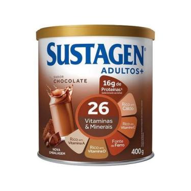 Imagem de Complemento Alimentar Sustagen Adultos+ Chocolate - Lata 400g, 400g, C