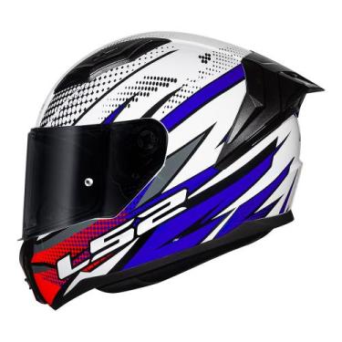 Imagem de Capacete Masculino Feminino Moto Ls2 FF810 Vigo Flight Azul, Branco Az