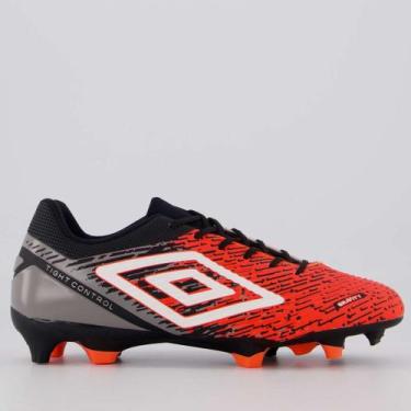 Imagem de Chuteira Umbro Gravity Campo Rosa e Preta, 43