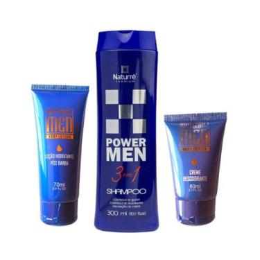 Imagem de Kit Power Men Naturrê 3 itens Shampoo Pós-Barba Desodorante - NATURRE