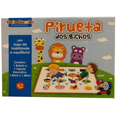 Imagem de Pirueta Bichos Brinquedo Educativo e Pedagógico - Bate Bumbo