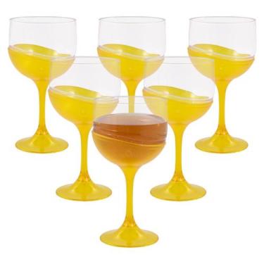Imagem de Kit 6 Taças 500ml Translúcidas Cores Para Servir Vinho Gin Tônica Drin