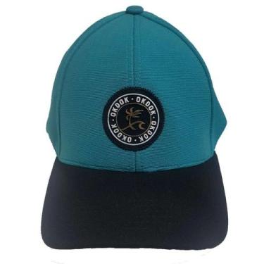 Imagem de Bone Okdok Aba Curva Fechado - Verde aguá preto