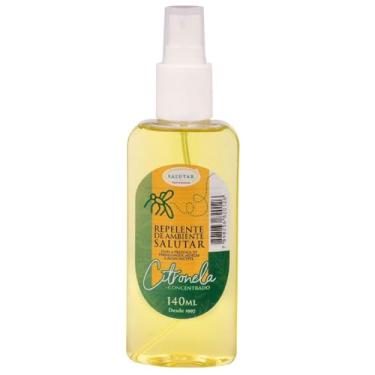 Imagem de Repelente de Citronela Natural Ambiente Moscas Mosquitos Pernilongos 140 ml Spray SALUTAR