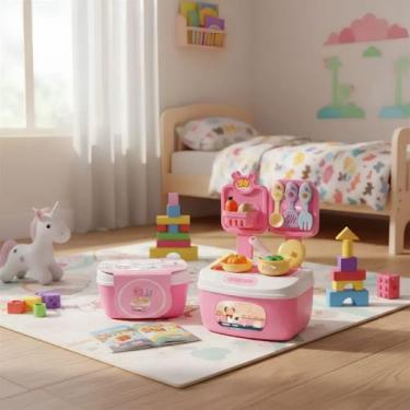 Imagem de Maleta Infantil de Brinquedo Kit Dentista Médico e Cozinha com Acessór