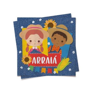 Imagem de Guardanapo de Papel Quadrilha Junina 24,5x24,5cm com 20 Unidades Cromus