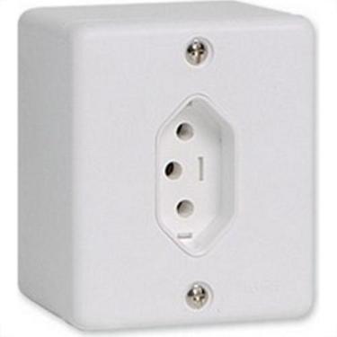 Imagem de Sistema Box Ilumi 1 Tomada 2 Polos+Terra 20A. Branco - 63141