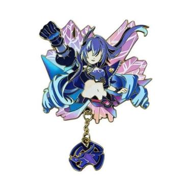 Imagem de Broches De Anime Cosplay Honkai Star Rail Silver Wolf LV.999, Emblemas
