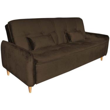 Imagem de Sofá Cama 3 lugares Casal premium Reclinável com almofadas 2,06 larg D