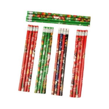 Imagem de Lápis Com Padrões De Natal Para Crianças, 12-36 Peças, 19cm, Pacote De