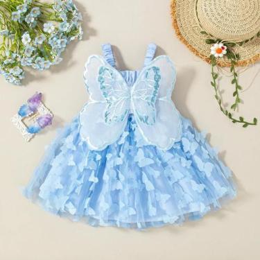 Imagem de Vestido Estilo Princesa Para Bebê Menina, Roupas Com Suspensório De Bo