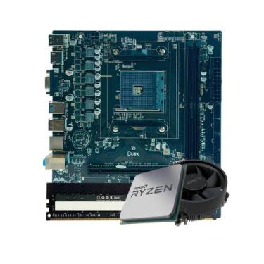 Imagem de Kit upgrade ryzen 3 3200g oem + cooler amd + placa a320 + ddr4 8gb - T