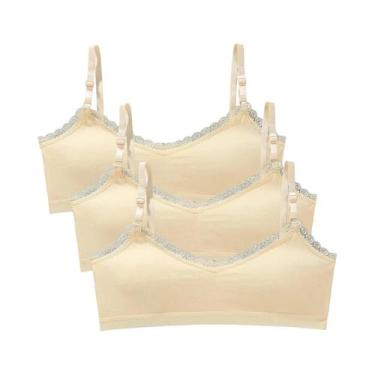 Imagem de Sutiãs De Treinamento Para Meninas Com Renda, Algodão Macio, Acolchoad