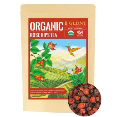 Imagem de Chá GLDNT de Frutos de Rosa 454 g Folhas Soltas Sem Cafeína