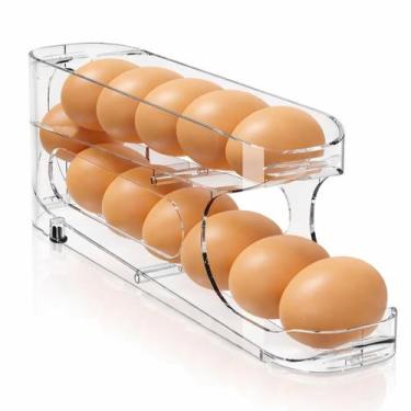 Imagem de Porta-Ovos Sotfamily com Rolamento Automático - Organizador para 12 Ov