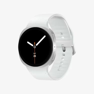 Imagem de Smartwatch Samsung Galaxy Watch8 44MM LTE Tela Cristal Safira Monitoramento Sono e Frequencia Cardiaca Bateria 325 Prata