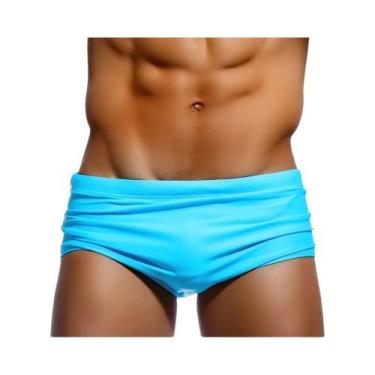 Imagem de Shorts De Praia Masculinos Em Nylon Stretch De Cor Sólida Para Surf E 