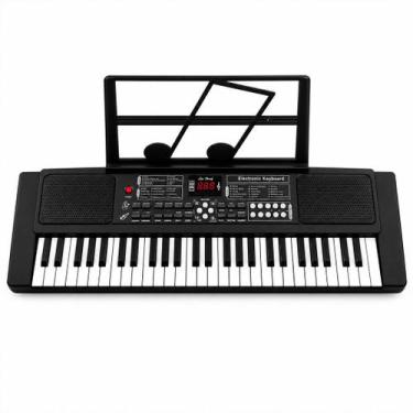 Imagem de Teclado Infantil 54 Teclas com 100 Tons 100 Ritmos e Suporte para Part