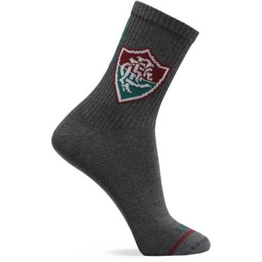 Imagem de Meia Masculina Esportiva Fluminense Cano Médio Algodão Rikam, 47400, 0