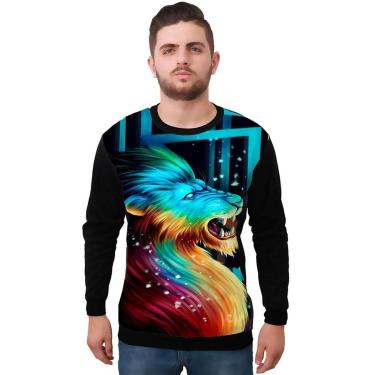 Imagem de Moletom Ramavi Lion Collors Preto-Unissex