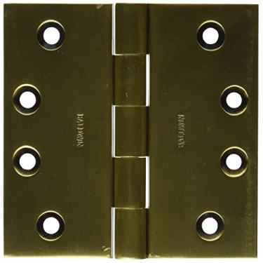 Imagem de Baldwin 1040060I Dobradiça de encaixe quadrada, latão antigo com marrom