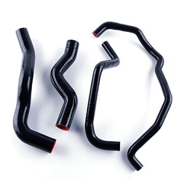 Imagem de LUXERAD Kit de mangueira de radiador de silicone de desempenho de 3 camadas 4,5 mm para Nissan Sentra SPEC-V SER SE-R 00-06 (preto)