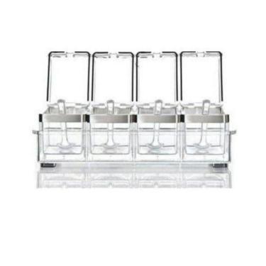 Imagem de Kit Porta Condimentos Temperos Acrílico Crystal