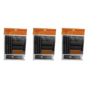 Imagem de Kit Triplo De Etiquetas Magneticas Pequenas C Base P Vitrine