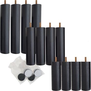 Imagem de 12 Pés de Madeira Anti Refluxo Conjunto de Pés para Cama Box Especial