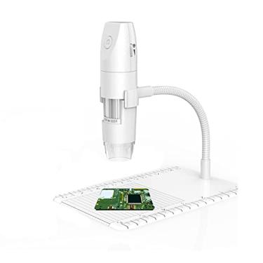 Imagem de Kit de acessórios para microscópio 50x-1000x microscópio digital portátil, com deslizadores de microscópio flexíveis (cor: 316 WiFi branco)