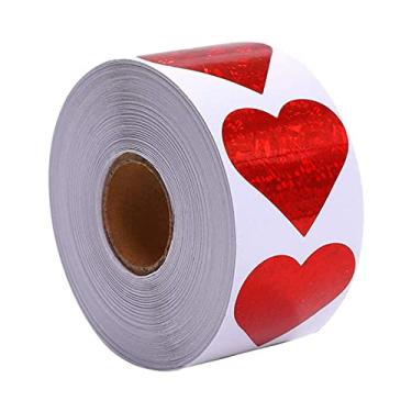 Imagem de Newmind Adesivos de coração de amor adesivos de embalagem selos para cartões DIY scrapbook presente de dia dos namorados - 3,8 cm