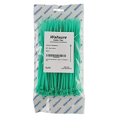Imagem de Wahsure – Abraçadeiras de zíper resistentes ao calor, 20,32 cm, de nylon, verde, 18 kg para uso ao ar livre, 100 peças de 8,12 kg, para uso ao ar livre