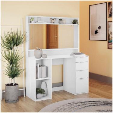 Imagem de Penteadeira Kappesberg 4 Gavetas Branco Brilho Carb