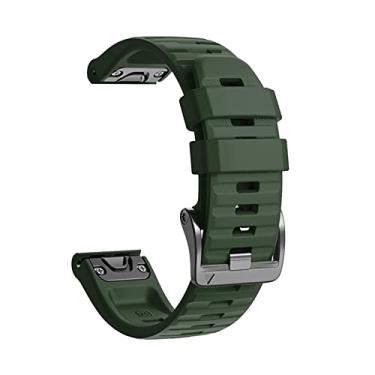 Imagem de GANYUU Pulseira de couro para Garmin Fenix 5/5X/5S Plus 6/6X/6S Pro 945 935 3 HR D2 Pulseira inteligente 22 26mm Pulseira de liberação rápida (Cor: Silicone 5, Tamanho: 26mm Descent Mk1)