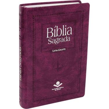 Imagem de Biblia Letra Gigante Rc Luxo Purpura Nobre C Indice