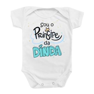 Imagem de Body Roupa De Bebê Presente Príncipe Da Dinda Azul Menino - Use Junin