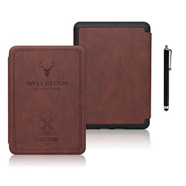 Imagem de Capa retrô para 11ª geração Kindle, 2022, modelo C2V2L3, – Capa durável com caneta Stylus, com função de ativação automática – Função de suspensão