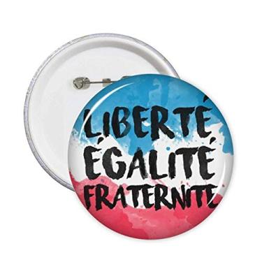 Imagem de Liberte Egalite Fraternite Fraternite França Marca Broche Emblema Botão Decoração 5 peças