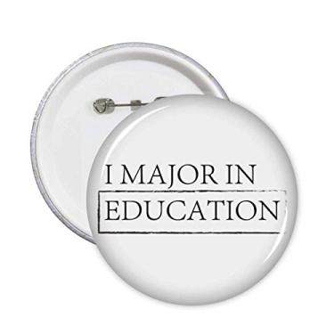 Imagem de Citação I Major in Education Broche Emblema Botão Decoração 5 peças