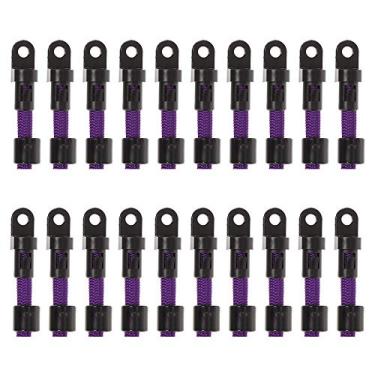 Imagem de Pacote com 20 Paracord Planet – Anzol premium de nylon 6 mm – ganchos de cabo de choque – suportes de parafuso – acessórios de extremidade para caiaques, canoas e barcos