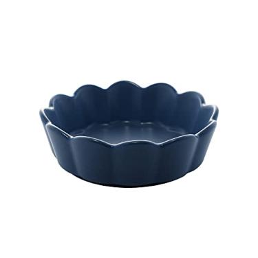 Imagem de Conjunto 3 Bowls de Porcelana Nórdica Azul Escuro Matt 15cm x 5cm - Wolff