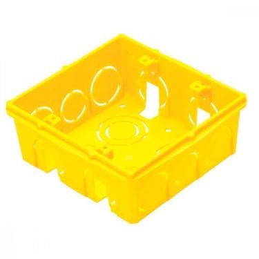 Imagem de Caixa De Embutir 4X4 Quadrada Tramontina Amarela