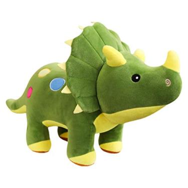 Imagem de TOYANDONA Almofada de dinossauro de pelúcia de brinquedo de pelúcia para bebês e meninas, lembrancinhas de festa de aniversário, verde