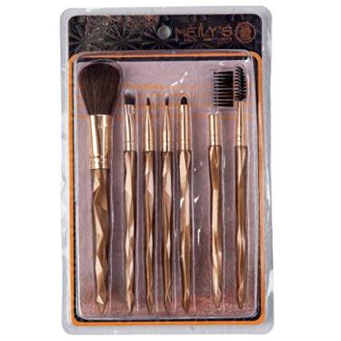 Imagem de Kit 7 pincéis para maquiagem (Dourado)